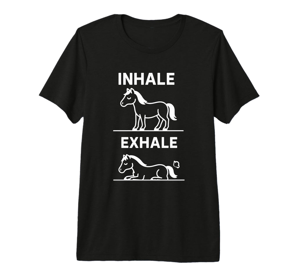 Funny Yoga Inhale Exhale Pooping T-Shirt - Fun Novelty Design Unisex - T-Shirt, Sweatshirt, Hoodie