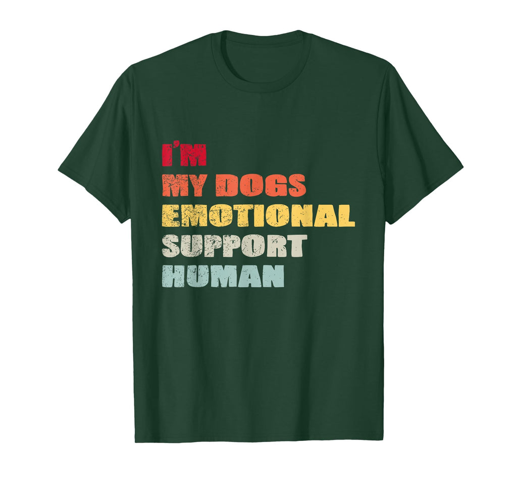 Im My Dogs Emotional Support Human T-Shirt - Custom Art Print Men Women - T-Shirt, Sweatshirt, Hoodie