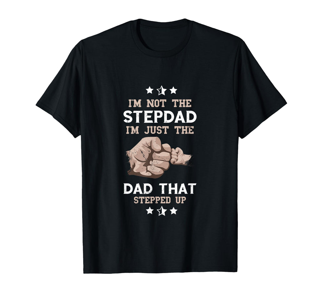 Fathers Day Step Father Fist Bump T-Shirt - Minimalist Print Men Women - T-Shirt, Sweatshirt, Hoodie