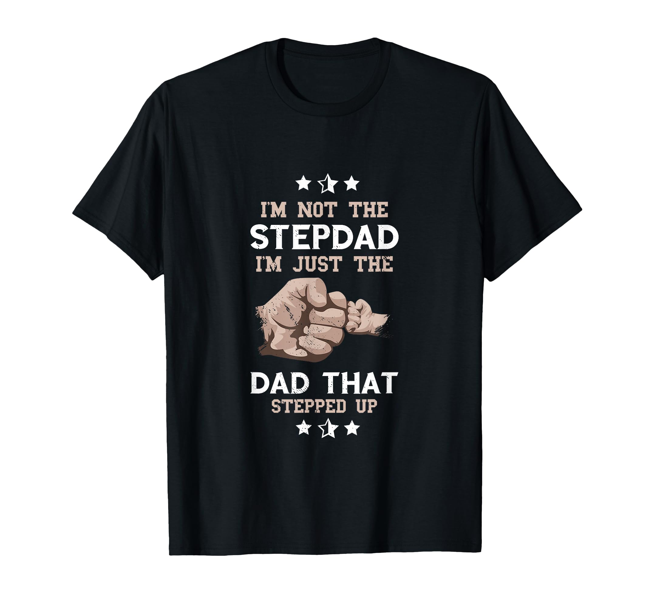 Fathers Day Step Father Fist Bump T-Shirt - Minimalist Print Men Women - T-Shirt, Sweatshirt, Hoodie