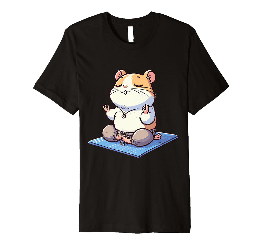 Meditation Hamster Yoga Pose T-Shirt - Fun Novelty Design Men Women - T-Shirt, Sweatshirt, Hoodie