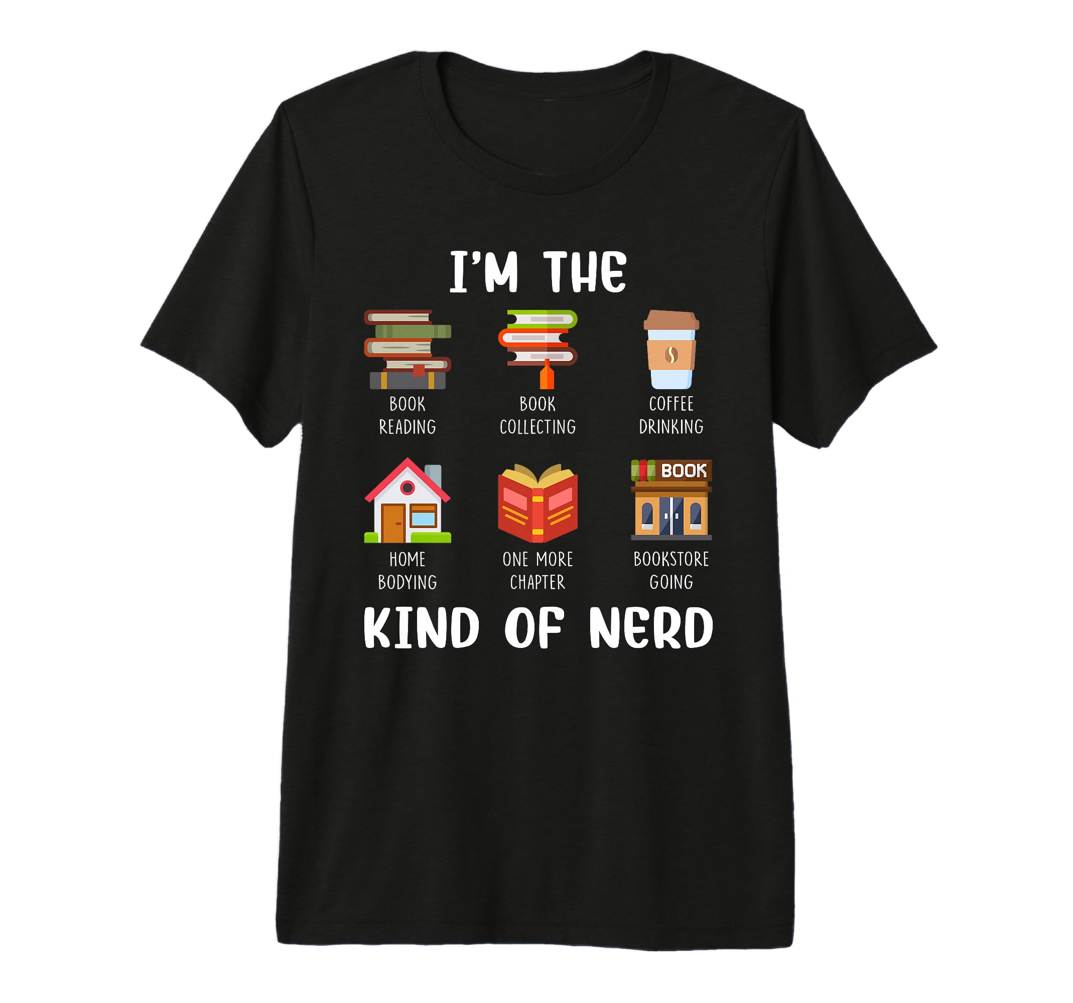 Im Kind Nerd Book Reading Coffee T-Shirt - Fun Novelty Design Unisex - T-Shirt, Sweatshirt, Hoodie