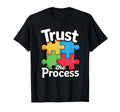Trust Process Colorful Puzzle Piece T-Shirt - Trendy Graphic for Adults - T-Shirt, Sweatshirt, Hoodie