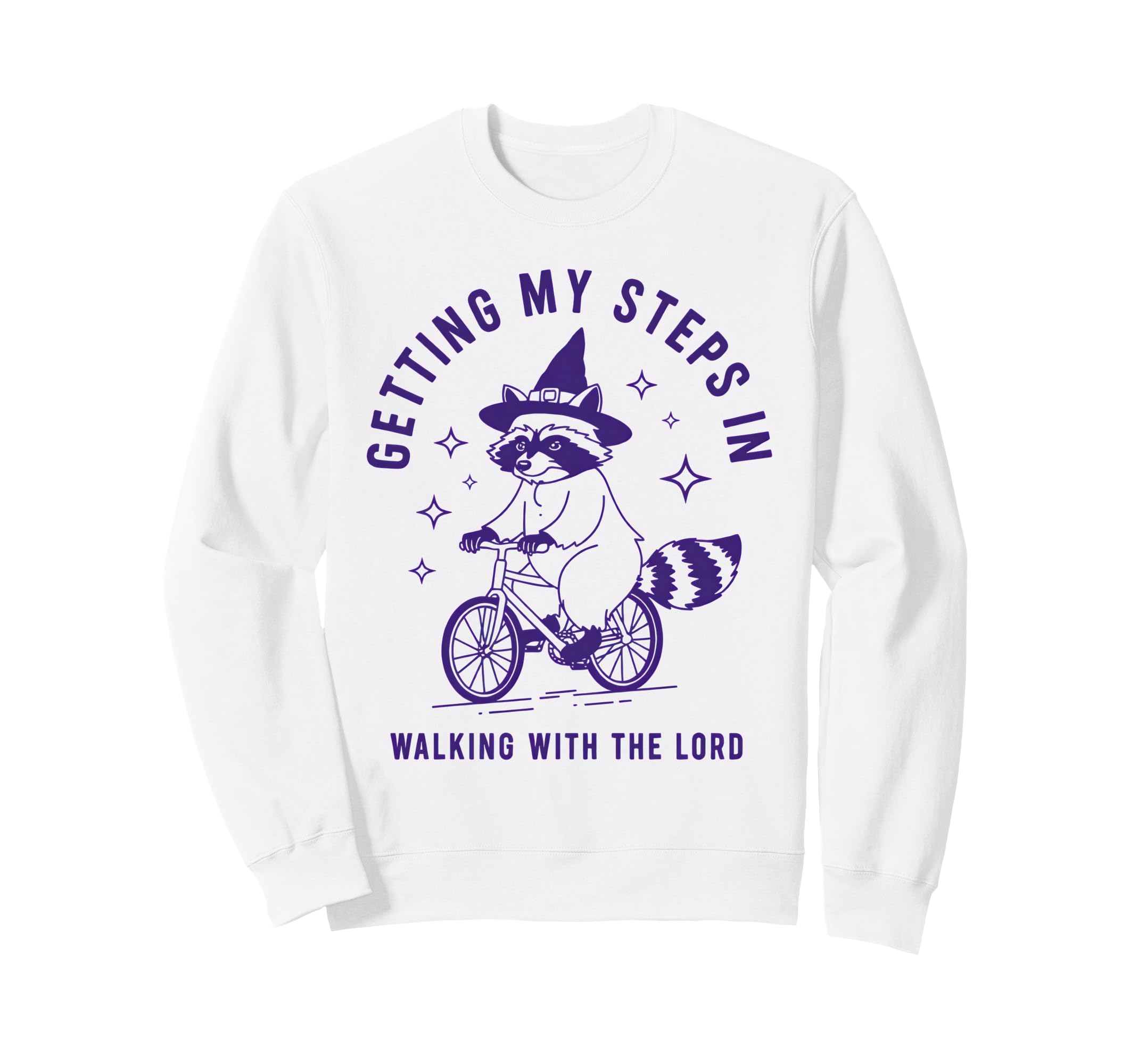 Getting My Steps Walking Lord Raccoon Sweatshirt - Custom Art Print Unisex - T-Shirt, Sweatshirt, Hoodie