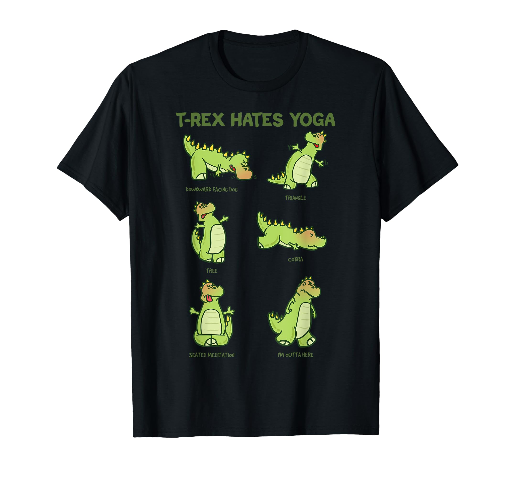 T Rex Yoga Poses Dinosaur Mindfulness T-Shirt - Minimalist Print Men Women - T-Shirt, Sweatshirt, Hoodie