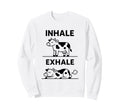 Funny Yoga Inhale Exhale Pooping Sweatshirt - Minimalist Print Unisex - T-Shirt, Sweatshirt, Hoodie