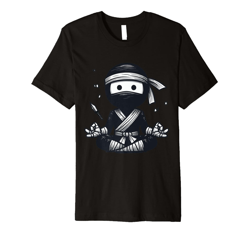 Meditation Ninja Yoga Pose Relaxing T-Shirt - Custom Art Print for Adults - T-Shirt, Sweatshirt, Hoodie