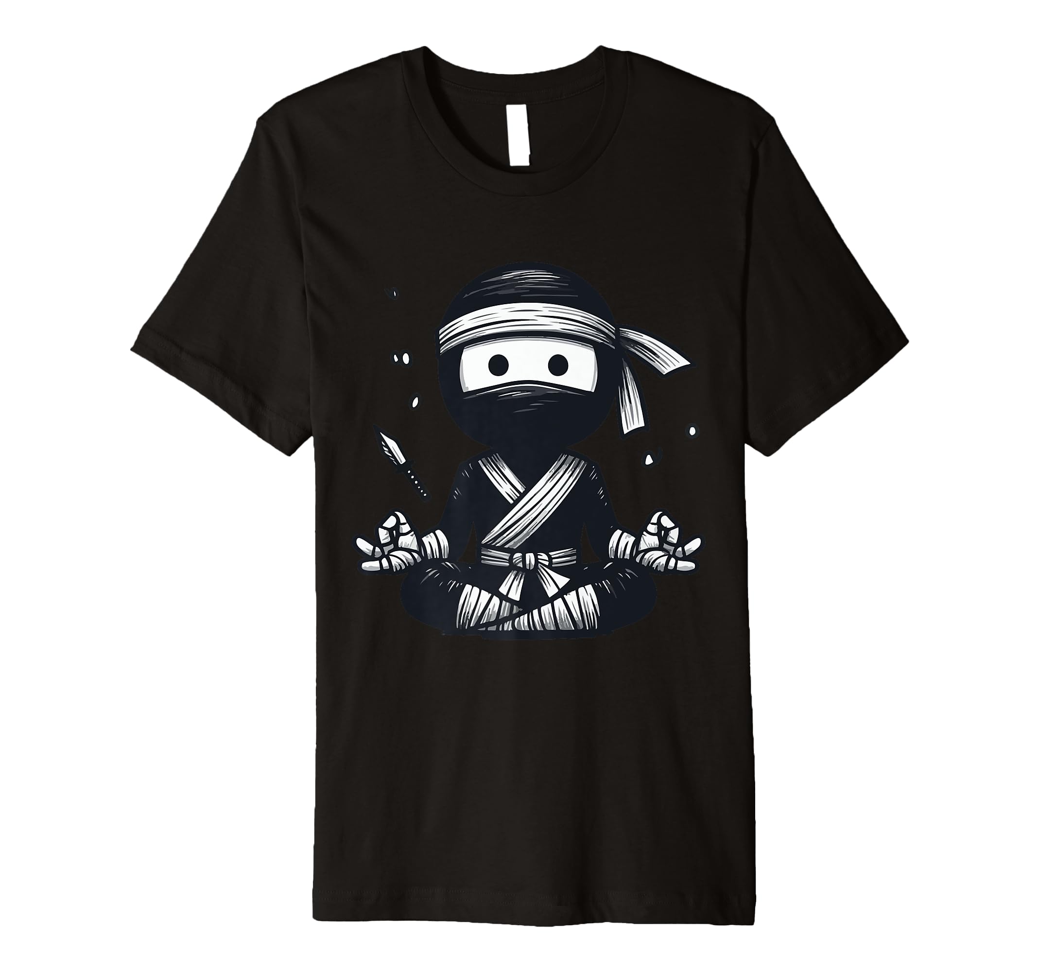 Meditation Ninja Yoga Pose Relaxing T-Shirt - Custom Art Print for Adults - T-Shirt, Sweatshirt, Hoodie