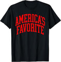 America Favorite Red Varsity Patriotic Lettering T-Shirt Unisex T-shirt, Sweatshirt, Hoodie, Long Sleeve Tee - T-Shirt, Sweatshirt, Hoodie