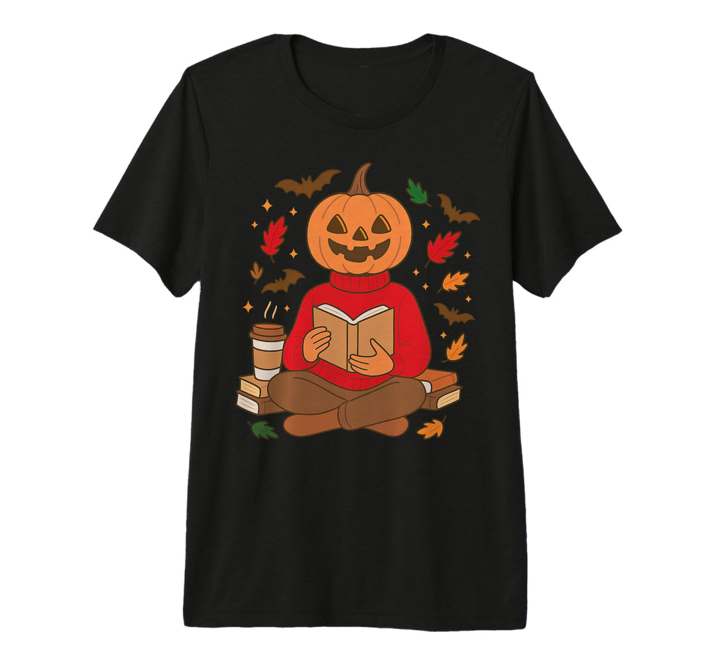 Halloween Jackolantern Bookish Book T-Shirt - Custom Art Print Men Women - T-Shirt, Sweatshirt, Hoodie