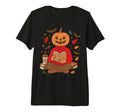 Halloween Jackolantern Bookish Book T-Shirt - Custom Art Print Men Women - T-Shirt, Sweatshirt, Hoodie