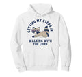 Getting My Steps Walking Lord Raccoon Hoodie - Streetwear Style for Adults - T-Shirt, Sweatshirt, Hoodie