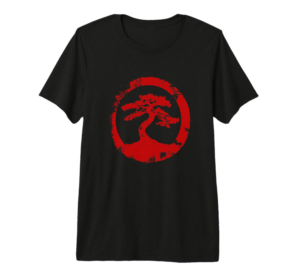 Bonsai Tree Silhouette Enso Circle Zen T-Shirt - Trendy Graphic Unisex - T-Shirt, Sweatshirt, Hoodie