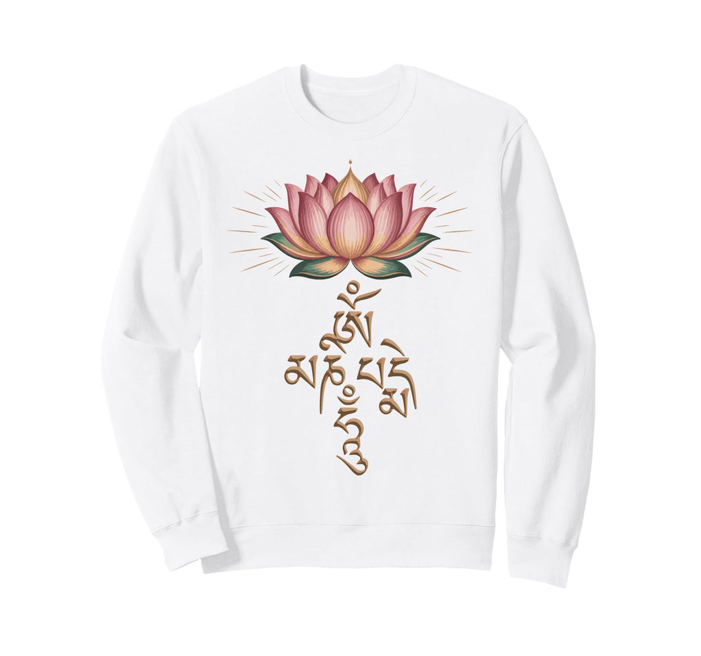 Om Mani Padme Hum Meditation Mantra Sweatshirt - Unique Graphic for Adults - T-Shirt, Sweatshirt, Hoodie