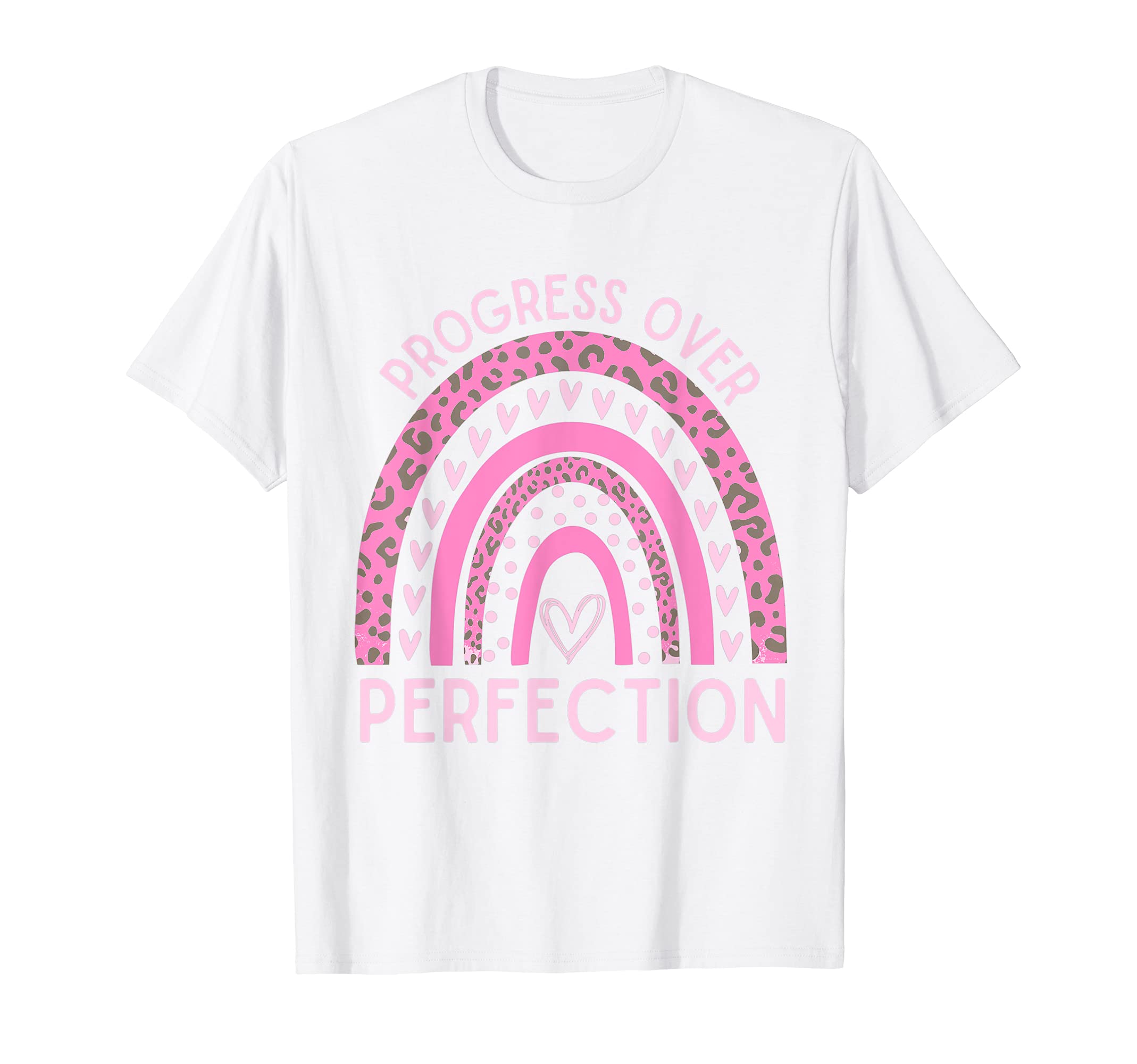 Progress Over Perfection Motivational Back T-Shirt - Trendy Graphic Unisex - T-Shirt, Sweatshirt, Hoodie