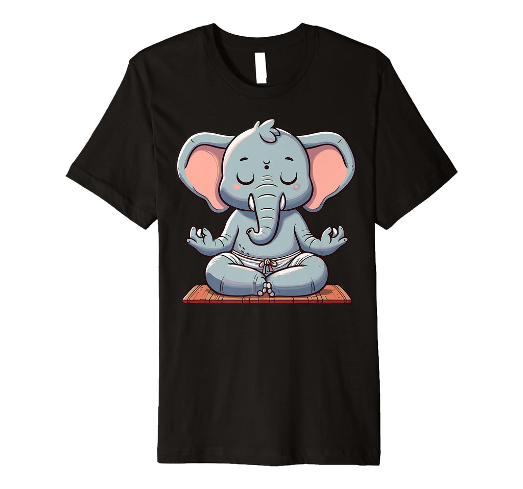 Meditation Elephant Yoga Pose Relaxing T-Shirt - Unique Graphic Unisex - T-Shirt, Sweatshirt, Hoodie