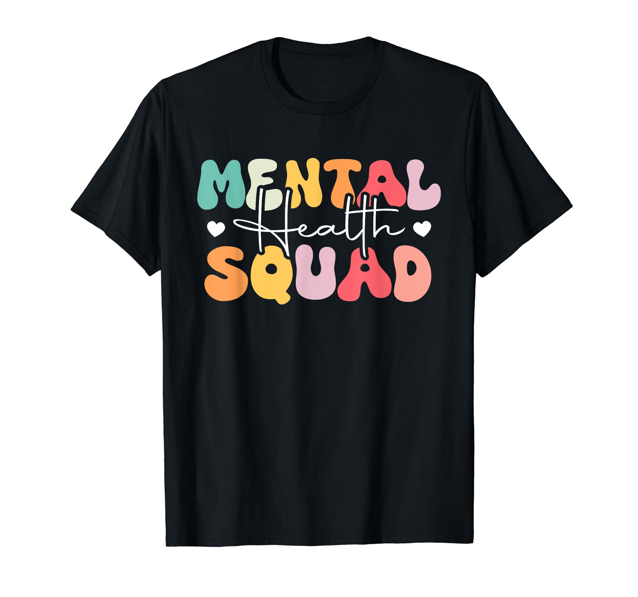 Mental Health Squad Groovy Therapist T-Shirt - Novelty Apparel for Adults - T-Shirt, Sweatshirt, Hoodie