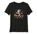 Womens Book Dragon Tri Blend T-Shirt - Fun Novelty Design Men Women - T-Shirt, Sweatshirt, Hoodie