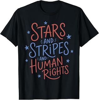 Stars Stripes & Human Rights 4th of July Womens Equal Rights T-Shirt Unisex T-shirt, Sweatshirt, Hoodie, Long Sleeve Tee - T-Shirt, Sweatshirt, Hoodie