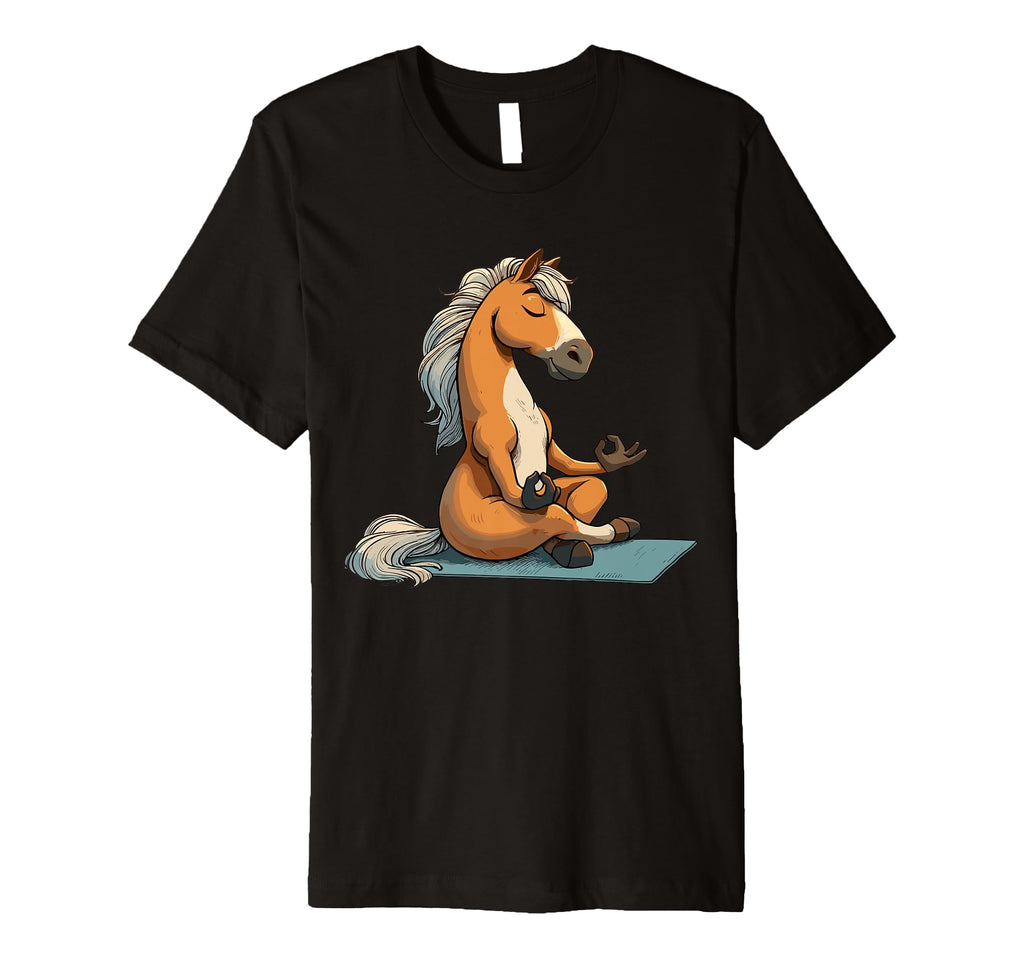 Meditation Horse Yoga Pose Relaxing T-Shirt - Minimalist Print for Adults - T-Shirt, Sweatshirt, Hoodie