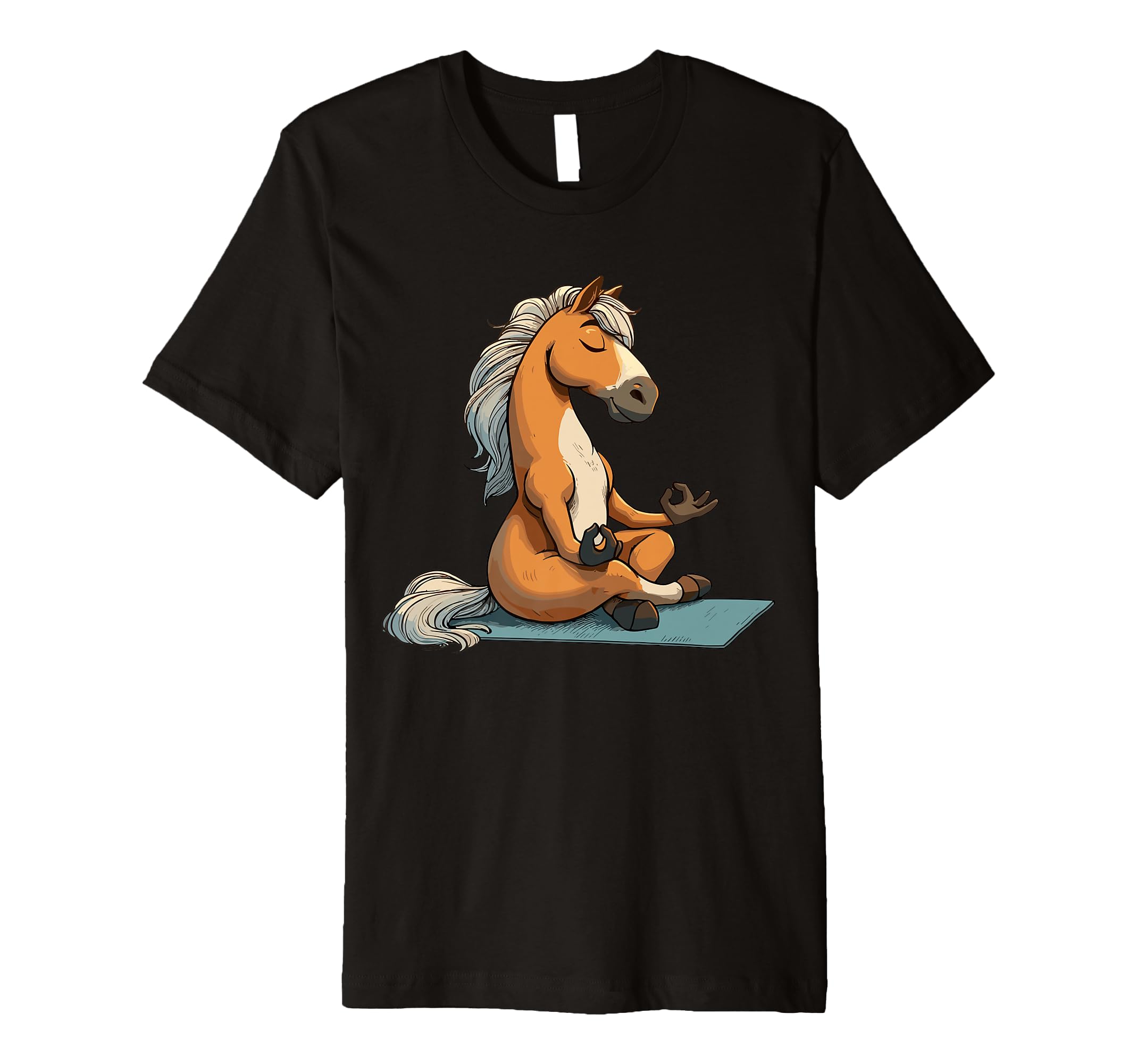 Meditation Horse Yoga Pose Relaxing T-Shirt - Minimalist Print for Adults - T-Shirt, Sweatshirt, Hoodie