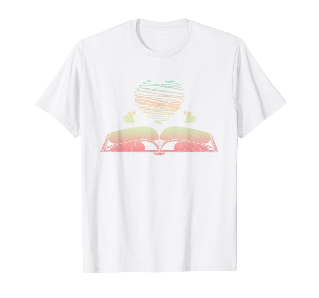 Book Nerd Heart Library Geek T-Shirt - Casual Everyday Wear Men Women - T-Shirt, Sweatshirt, Hoodie