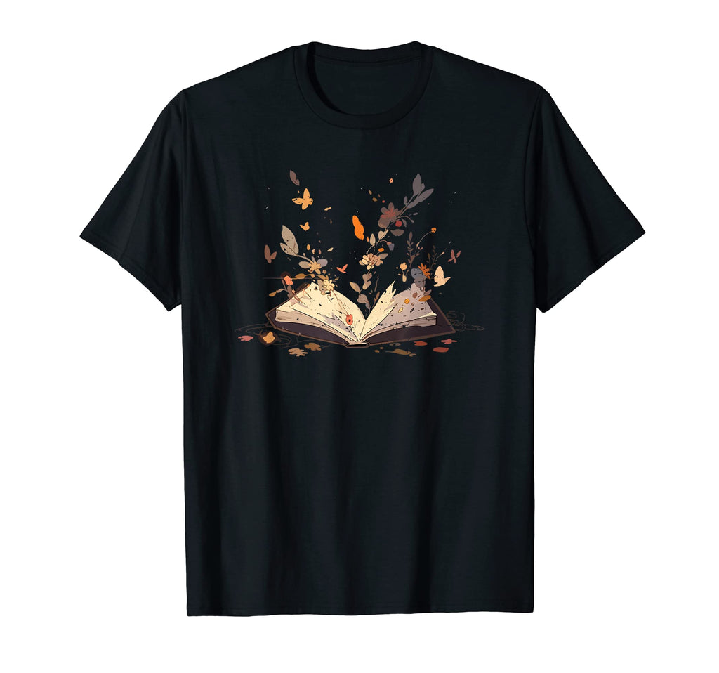 Butterfly Flower Book Funny Reading T-Shirt - Graphic Print for Adults - T-Shirt, Sweatshirt, Hoodie