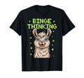 Binge Thinking Llama Pixel Art T-Shirt - Novelty Apparel Unisex - T-Shirt, Sweatshirt, Hoodie