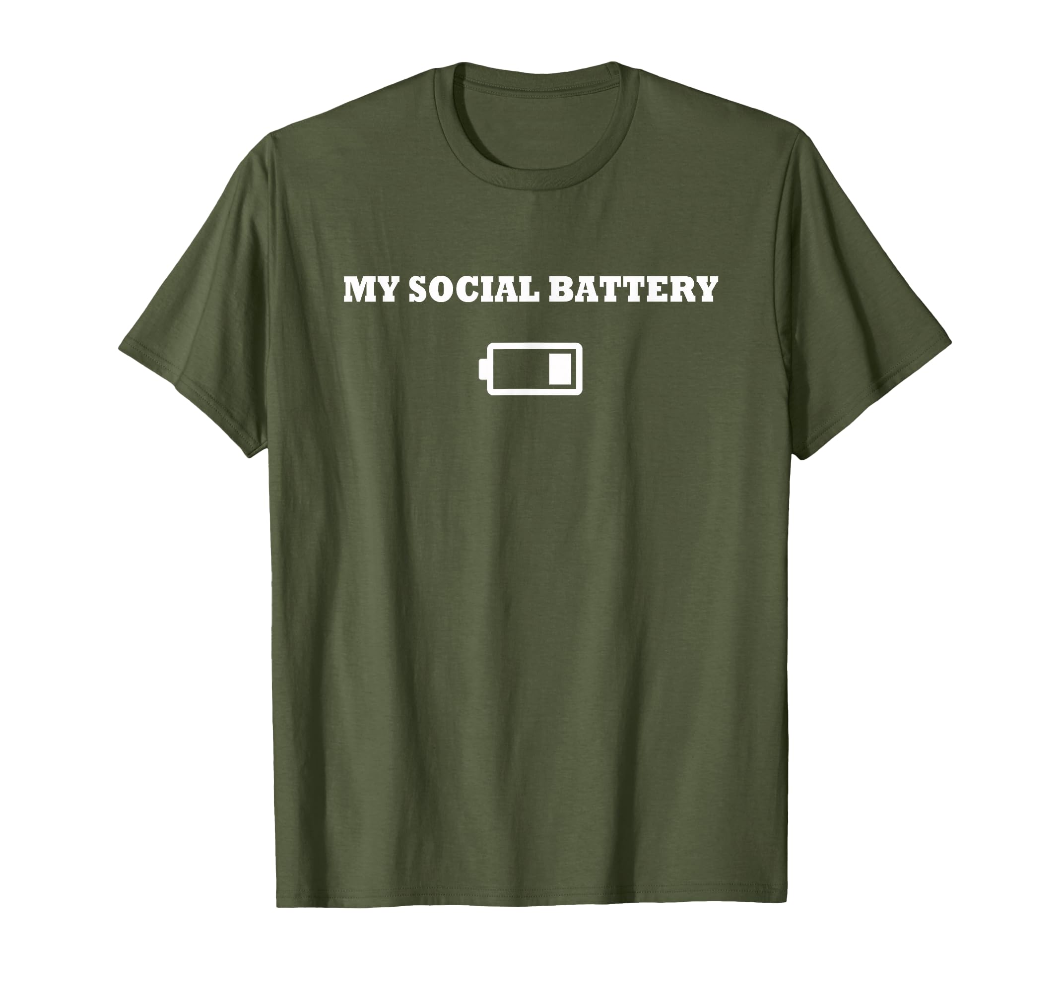 My Social Battery Antisocial T-Shirt - Custom Art Print for Adults - T-Shirt, Sweatshirt, Hoodie