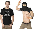 Crazy Dog Mens Ask Me About My Ninja Disguise T Shirt Funny Flip Costume Humor Tee Unisex T-shirt, Sweatshirt, Hoodie, Long Sleeve Tee - T-Shirt, Sweatshirt, Hoodie