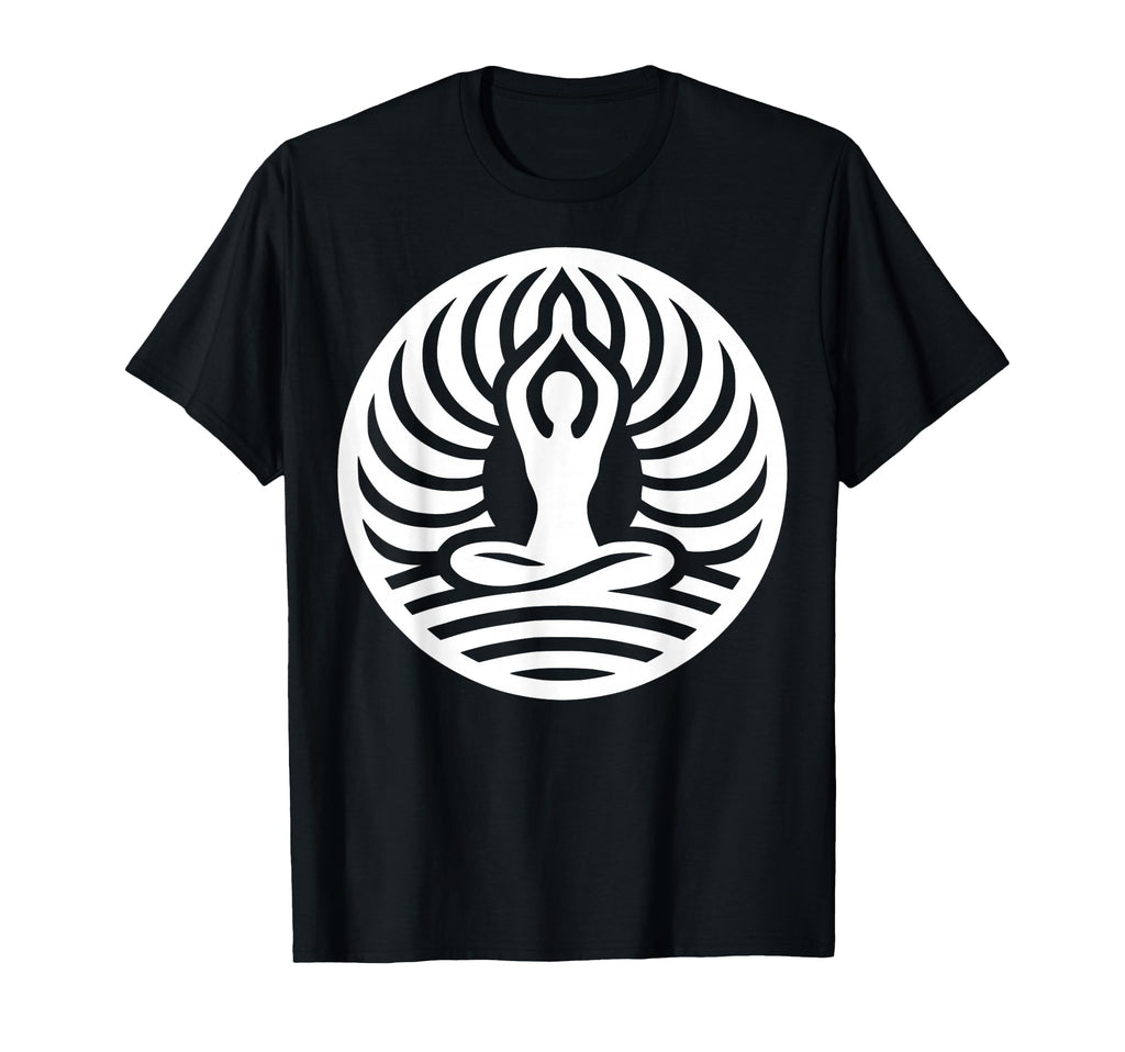 Yogi Silhouette Waves Wellness T-Shirt - Fun Novelty Design for Adults - T-Shirt, Sweatshirt, Hoodie