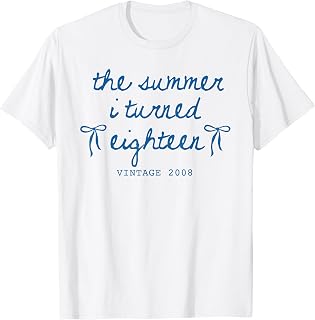 Summer I Turned 18 Vintage 2008 Cute Bow 18th Birthday Girl T-Shirt Unisex T-shirt, Sweatshirt, Hoodie, Long Sleeve Tee - T-Shirt, Sweatshirt, Hoodie