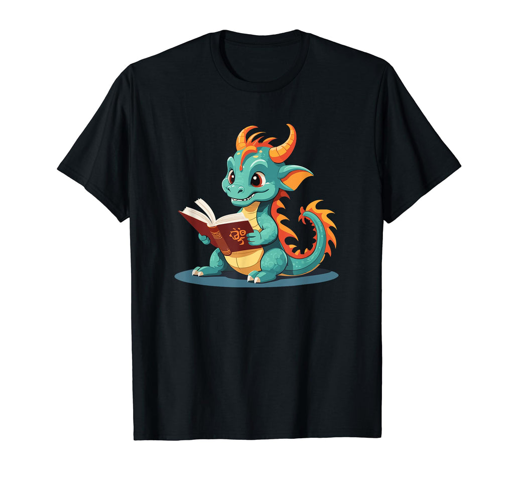 Dragon Is Reading Book Reading T-Shirt - Streetwear Style Men Women - T-Shirt, Sweatshirt, Hoodie