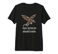 Fantasy Easily Distracted Dragons Books T-Shirt - Unique Graphic Men Women - T-Shirt, Sweatshirt, Hoodie