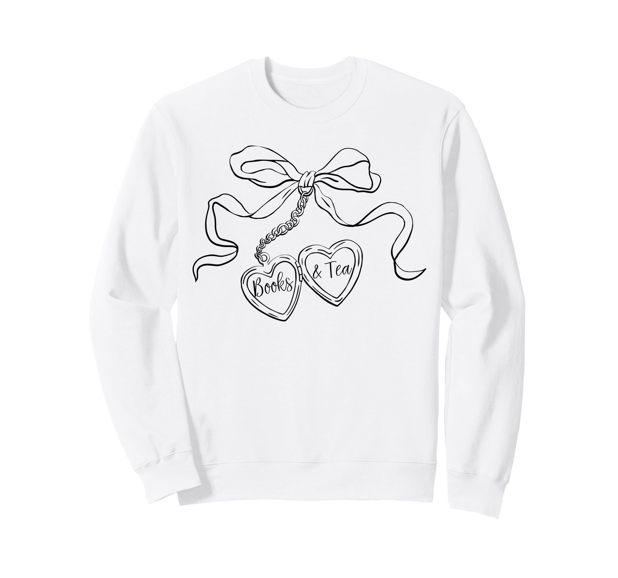 Books And Locket Art Book Sweatshirt - Casual Everyday Wear for Adults - T-Shirt, Sweatshirt, Hoodie