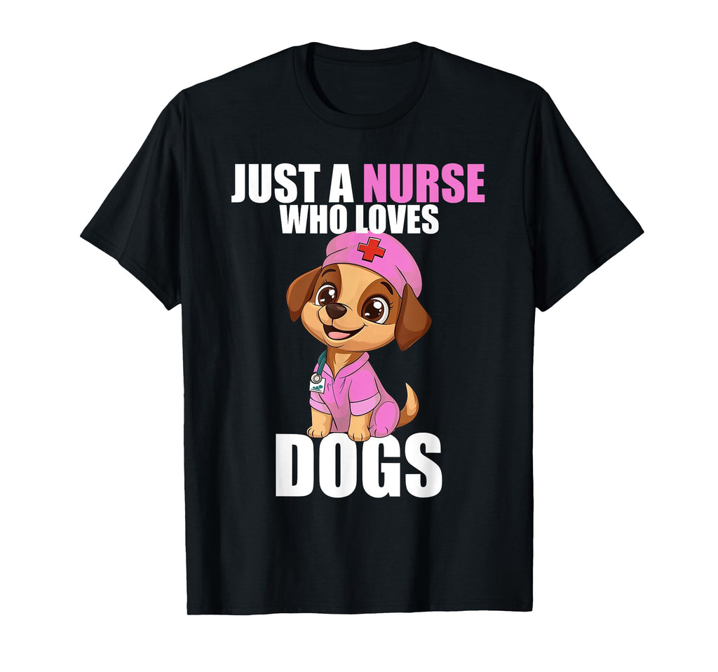 Just Nurse Who Loves Dogs Nurse Day T-Shirt - Aesthetic Graphic Men Women - T-Shirt, Sweatshirt, Hoodie