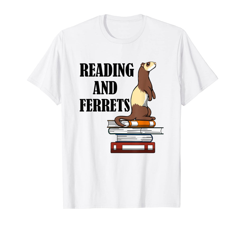 Ferrets And Reading Books Rodent T-Shirt - Fun Novelty Design Unisex - T-Shirt, Sweatshirt, Hoodie