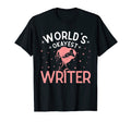 Worlds Okayest Writer Funny Author T-Shirt - Custom Art Print Unisex - T-Shirt, Sweatshirt, Hoodie