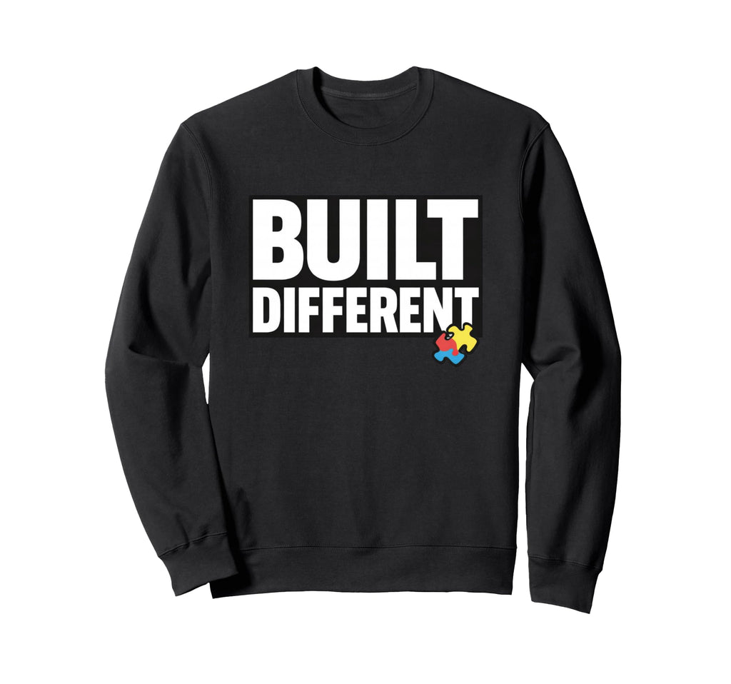 Built Differents Autism Awareness Sweatshirt - Minimalist Print Men Women - T-Shirt, Sweatshirt, Hoodie