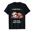 Loading Social Battery Pixel Art Low T-Shirt - Unique Graphic Unisex - T-Shirt, Sweatshirt, Hoodie