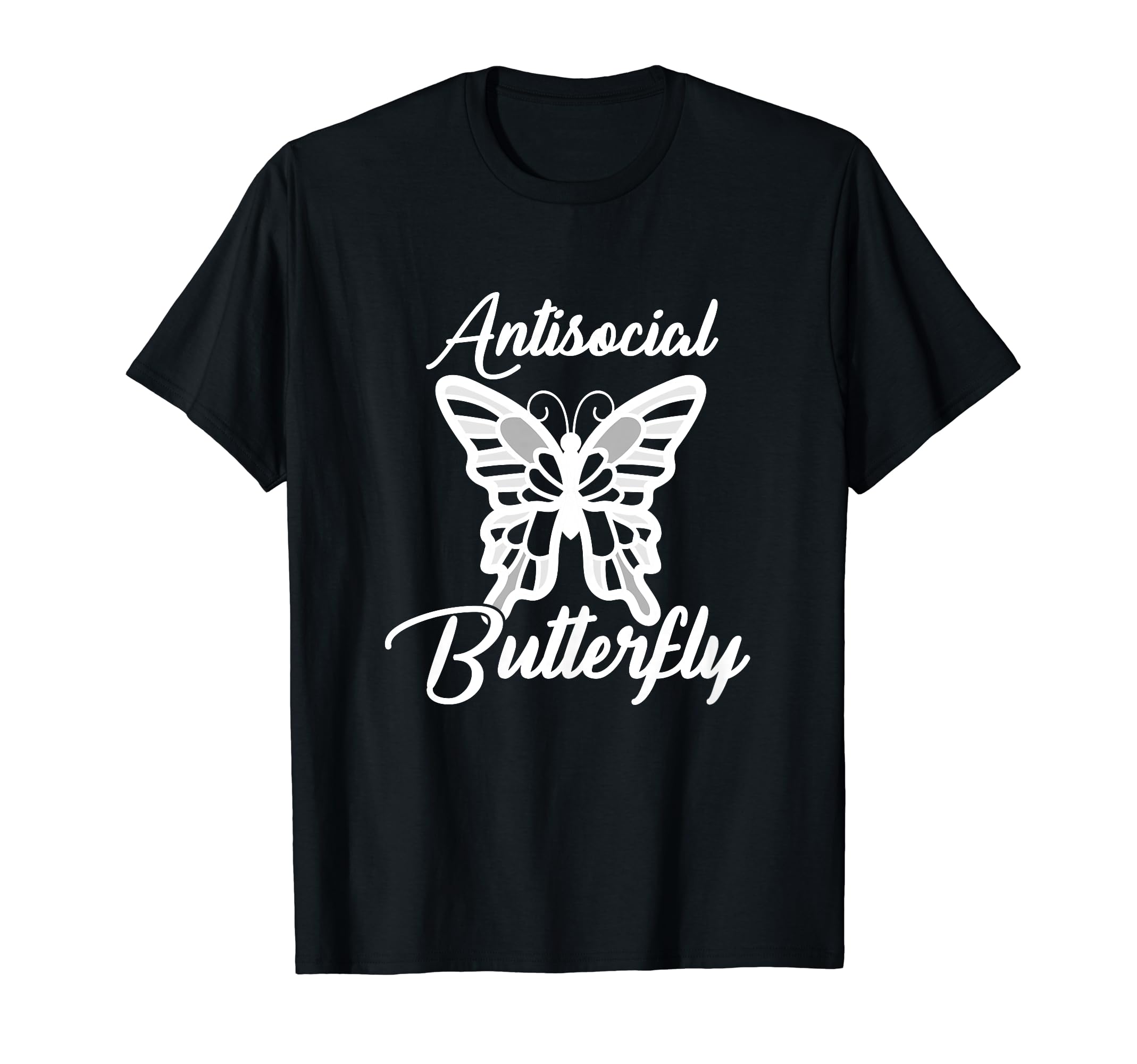 Antisocial Butterfly T-Shirt - Novelty Apparel Men Women - T-Shirt, Sweatshirt, Hoodie