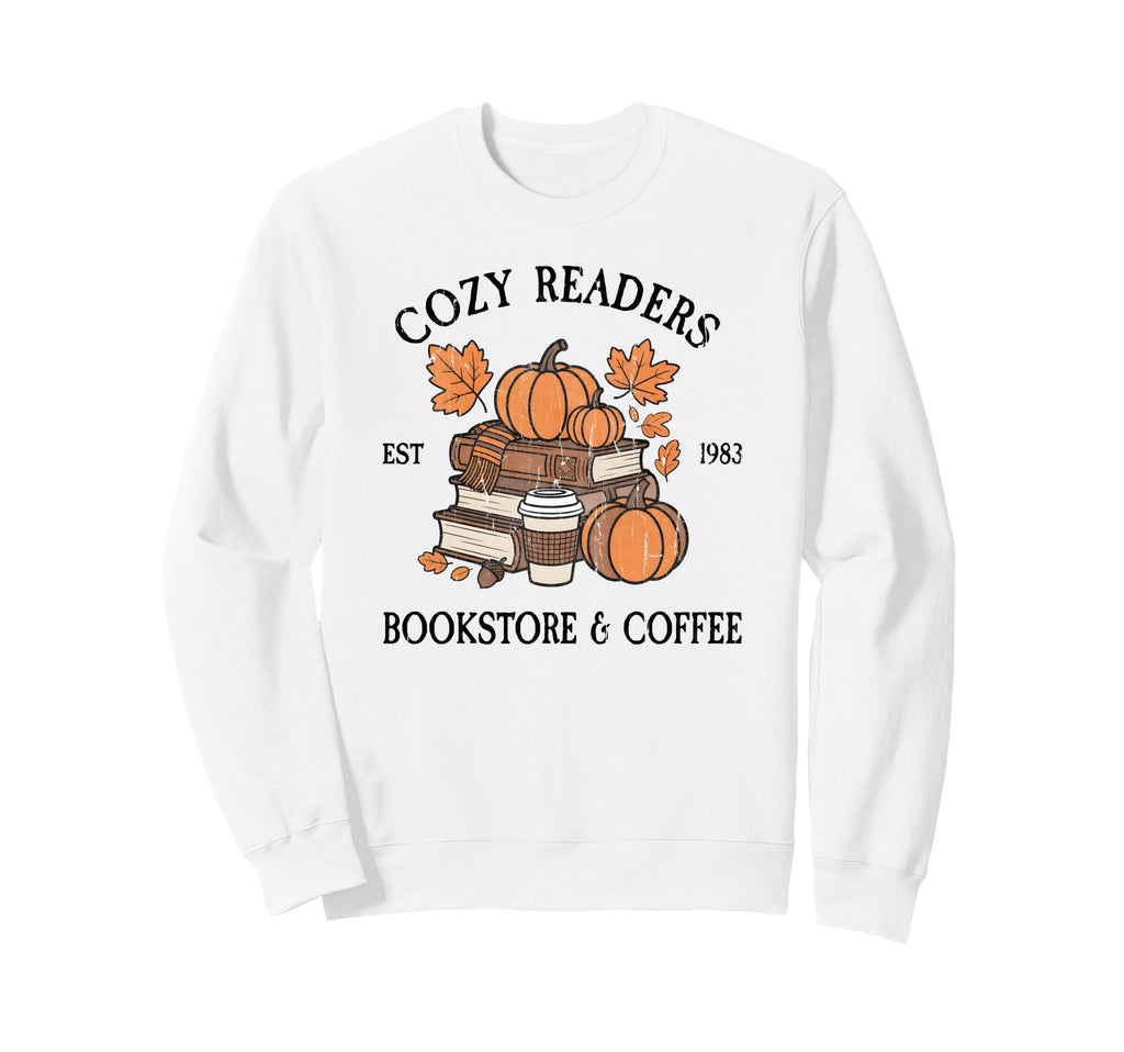Cozy Readers Bookstore And Coffee Sweatshirt - Minimalist Print for Adults - T-Shirt, Sweatshirt, Hoodie