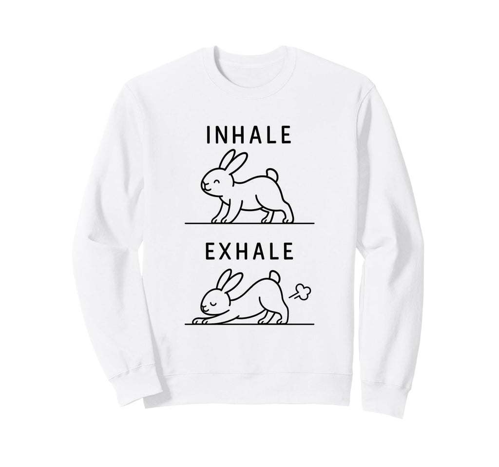 Funny Yoga Inhale Exhale Pooping Animal Sweatshirt - Unique Graphic Unisex - T-Shirt, Sweatshirt, Hoodie