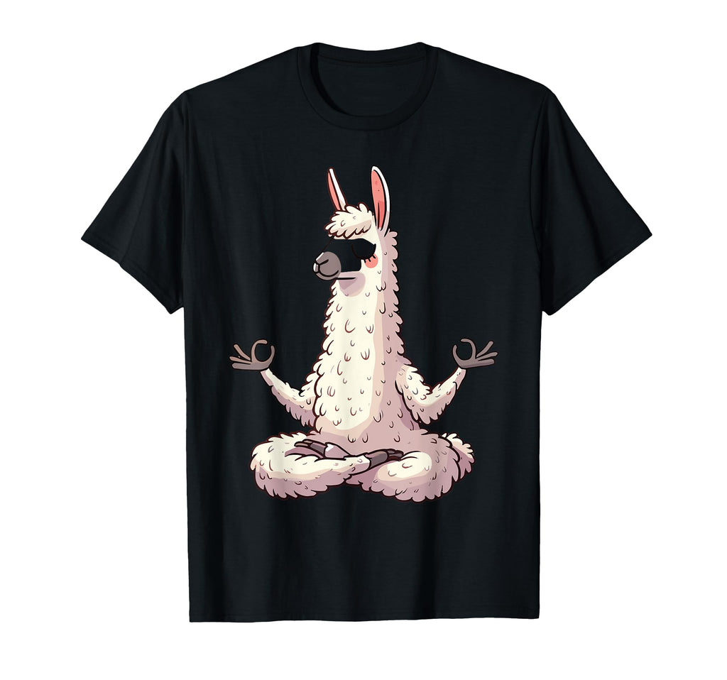 Meditation Llama Yoga Pose Relaxing T-Shirt - Trendy Graphic for Adults - T-Shirt, Sweatshirt, Hoodie