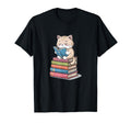 Cat Books Pets Cats Reading Book Nerd Read T-Shirt - Unique Graphic Unisex - T-Shirt, Sweatshirt, Hoodie