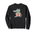 Lizard Reading Books Literature Sweatshirt - Casual Everyday Wear Unisex - T-Shirt, Sweatshirt, Hoodie