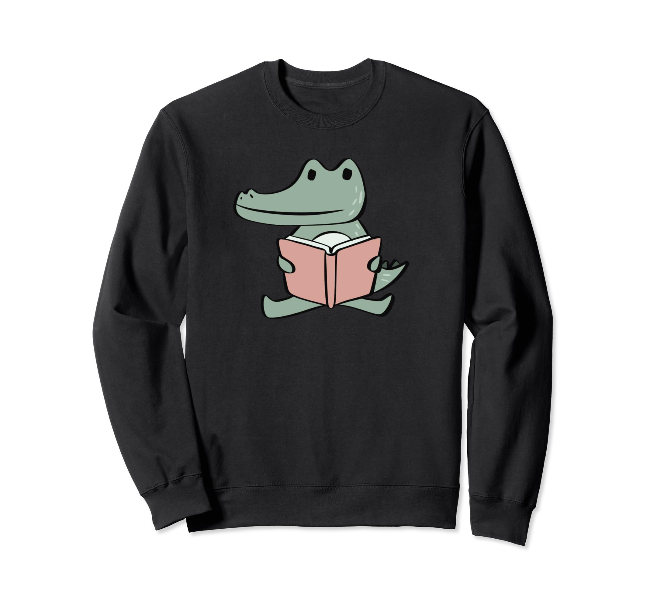 Lizard Reading Books Literature Sweatshirt - Casual Everyday Wear Unisex - T-Shirt, Sweatshirt, Hoodie
