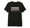 Warning Introverting Social Battery Low T-Shirt - Custom Art Print Unisex - T-Shirt, Sweatshirt, Hoodie