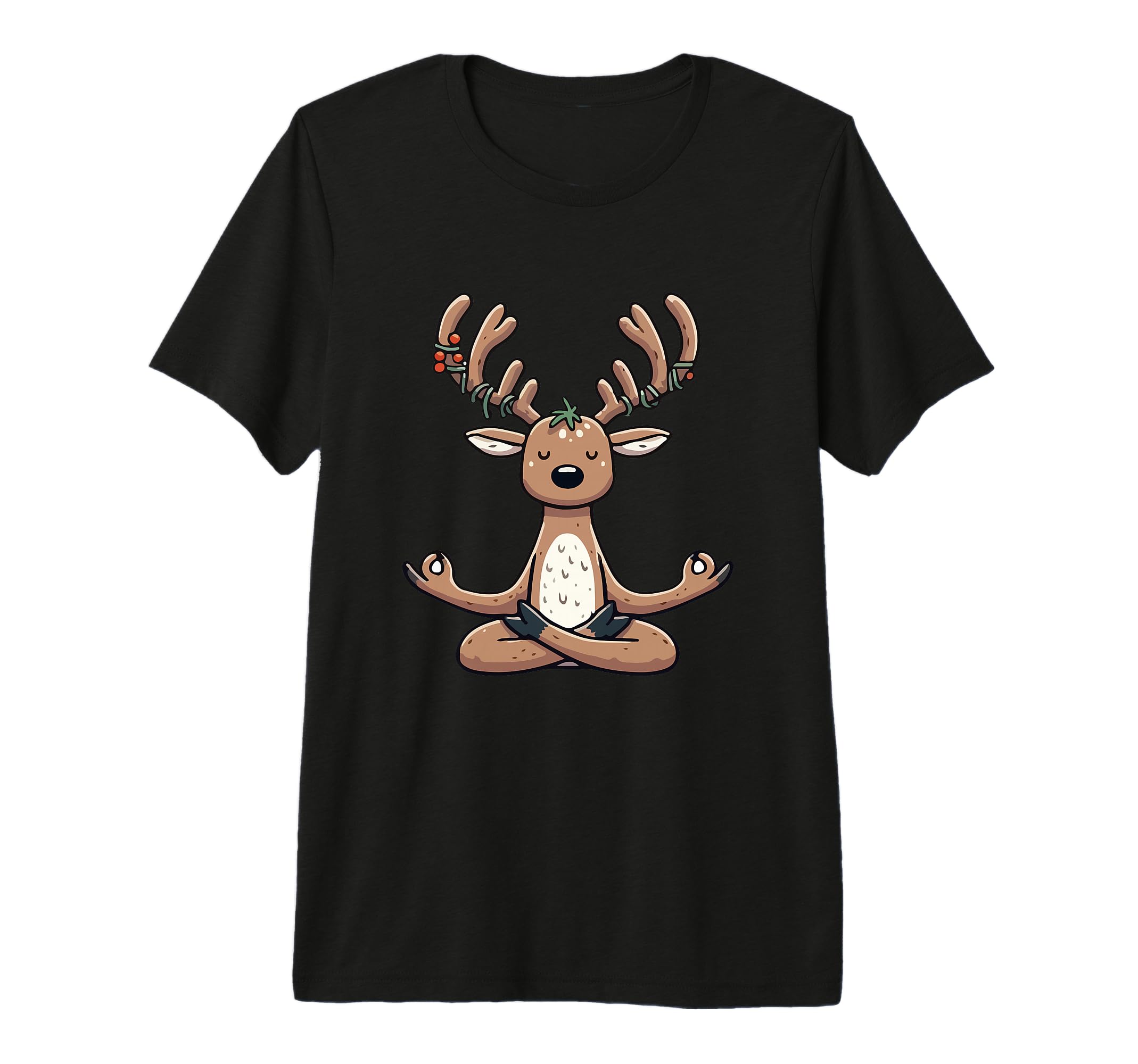 Meditation Reindeer Yoga Pose Relaxing T-Shirt - Novelty Apparel Unisex - T-Shirt, Sweatshirt, Hoodie