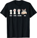 Rock Paper Scissors Bite Hand Game Cute Paw Funny Cat T-Shirt Unisex T-shirt, Sweatshirt, Hoodie, Long Sleeve Tee - T-Shirt, Sweatshirt, Hoodie